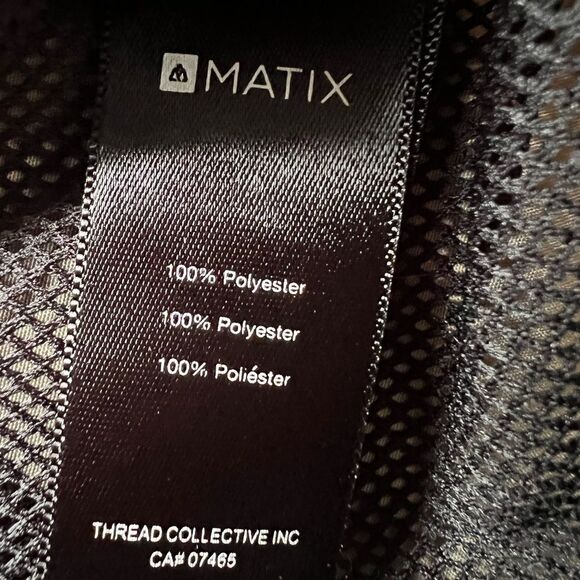 Matix 1/4 Zip Hooded Nylon Pullover Windbreaker Beige Black Men's size Large - Picture 5 of 9